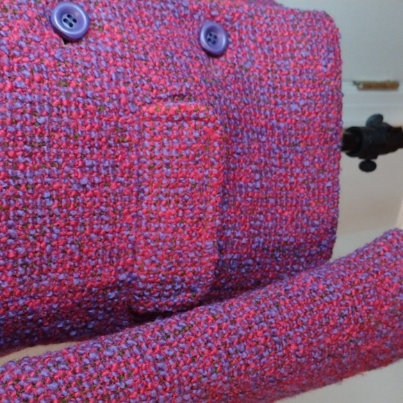 VTG Colette Modes Wool Confetti Boucle Blazer Size 12 - Picture 5 of 8